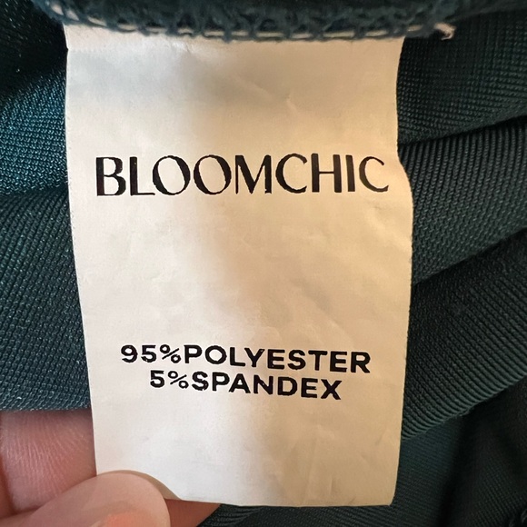 BloomChic Rich Teal Velvet Ruched Boho Babydoll top Classy Blouse - Picture 4 of 4